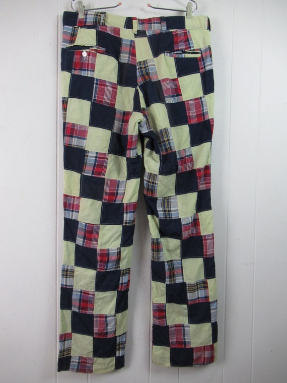 Vintage pants, Madras plaid pants, 1970s pants, p… - image 4