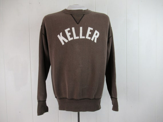 Vintage sweatshirt, 1950s sweatshirt, V sweatshirt