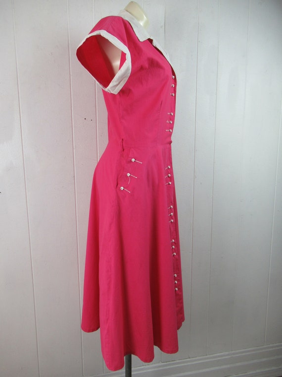 Vintage dress, 1940s dress, cotton dress, vintage… - image 4