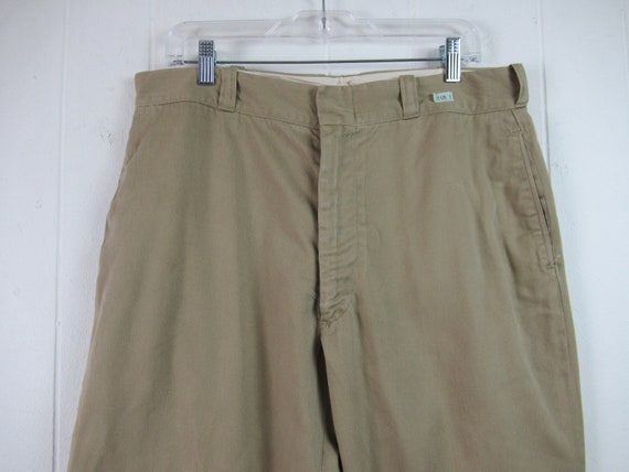 Vintage pants, khaki pants, Army pants, 1950s pan… - image 2