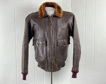 60's USN flight leather jacket type G-1 size 38 made by Star