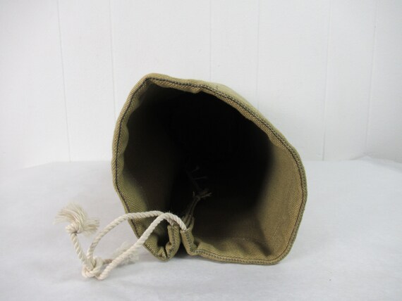 Vintage bag, small bag, 1940s bag, Army bag, canv… - image 5