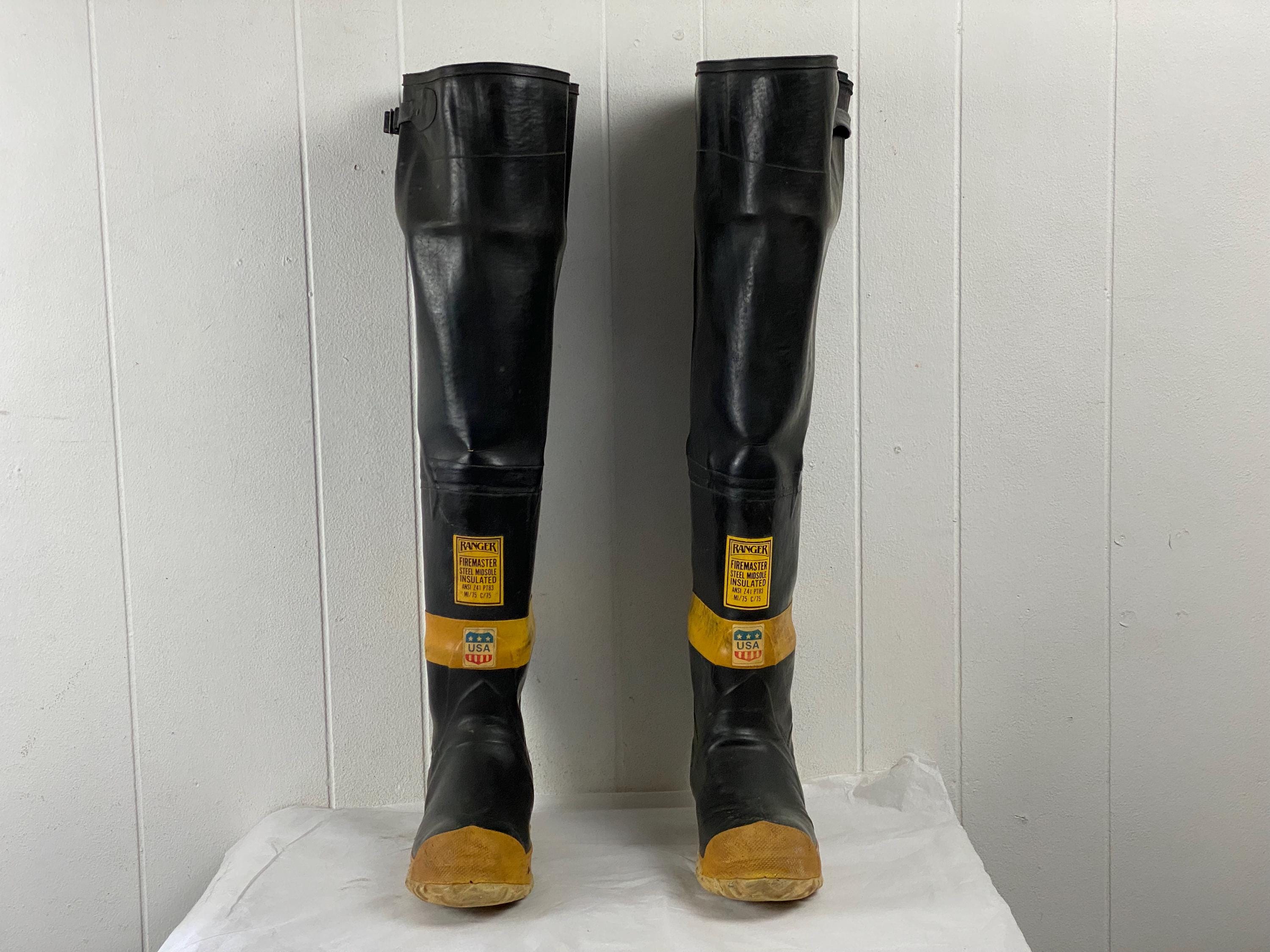 Vintage Ranger Firefighter Boots, Size 10, Ranger Firemaster Boots