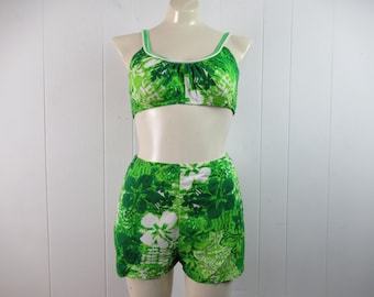 Vintage Badeanzug, Vintage-Bikini, 1960er Jahre 2 Stück Badeanzug, De Weese Badeanzug, Vintage Bademode, Vintage Kleidung, Größe klein