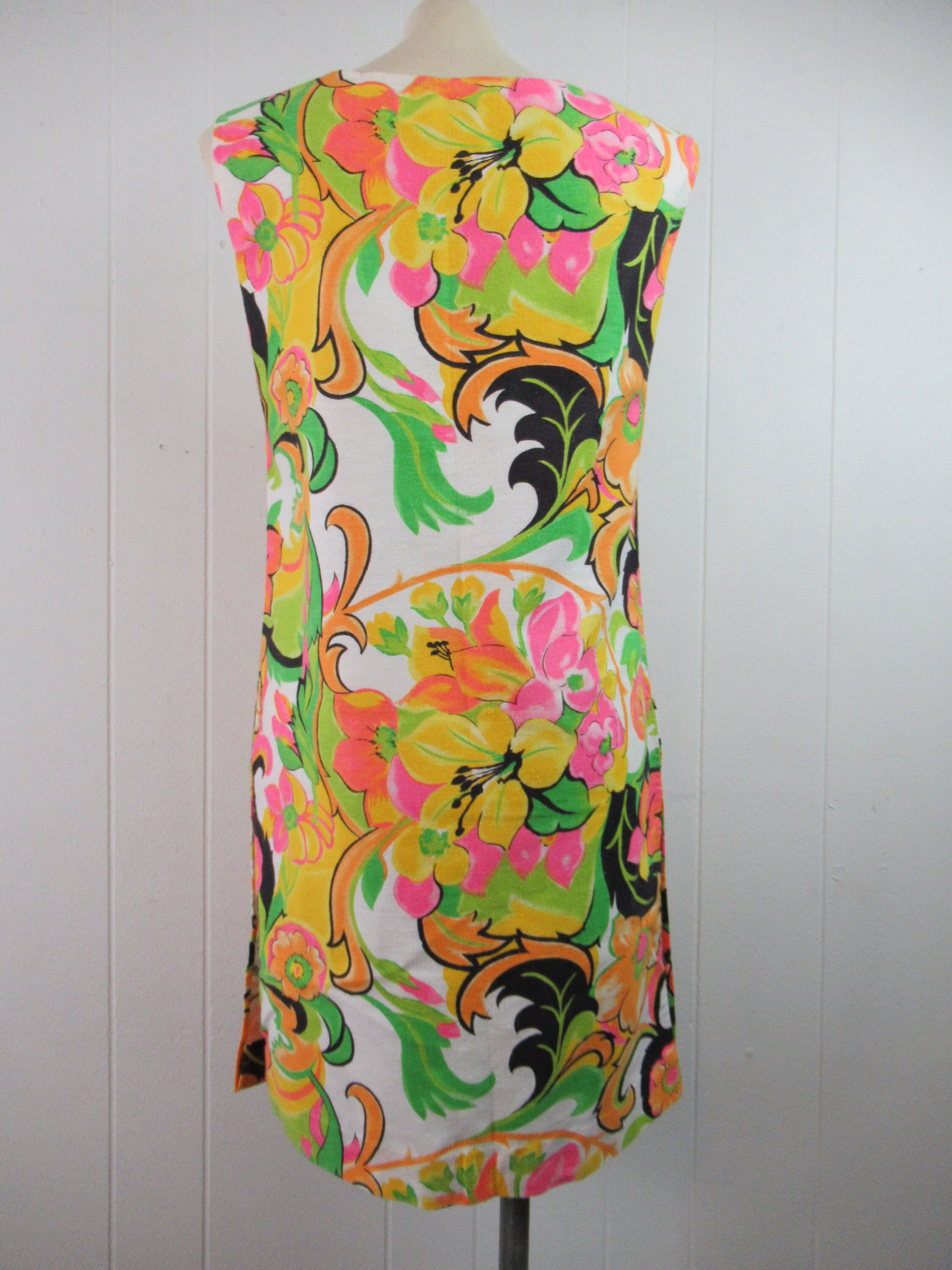 1960s Floral Cotton Dress