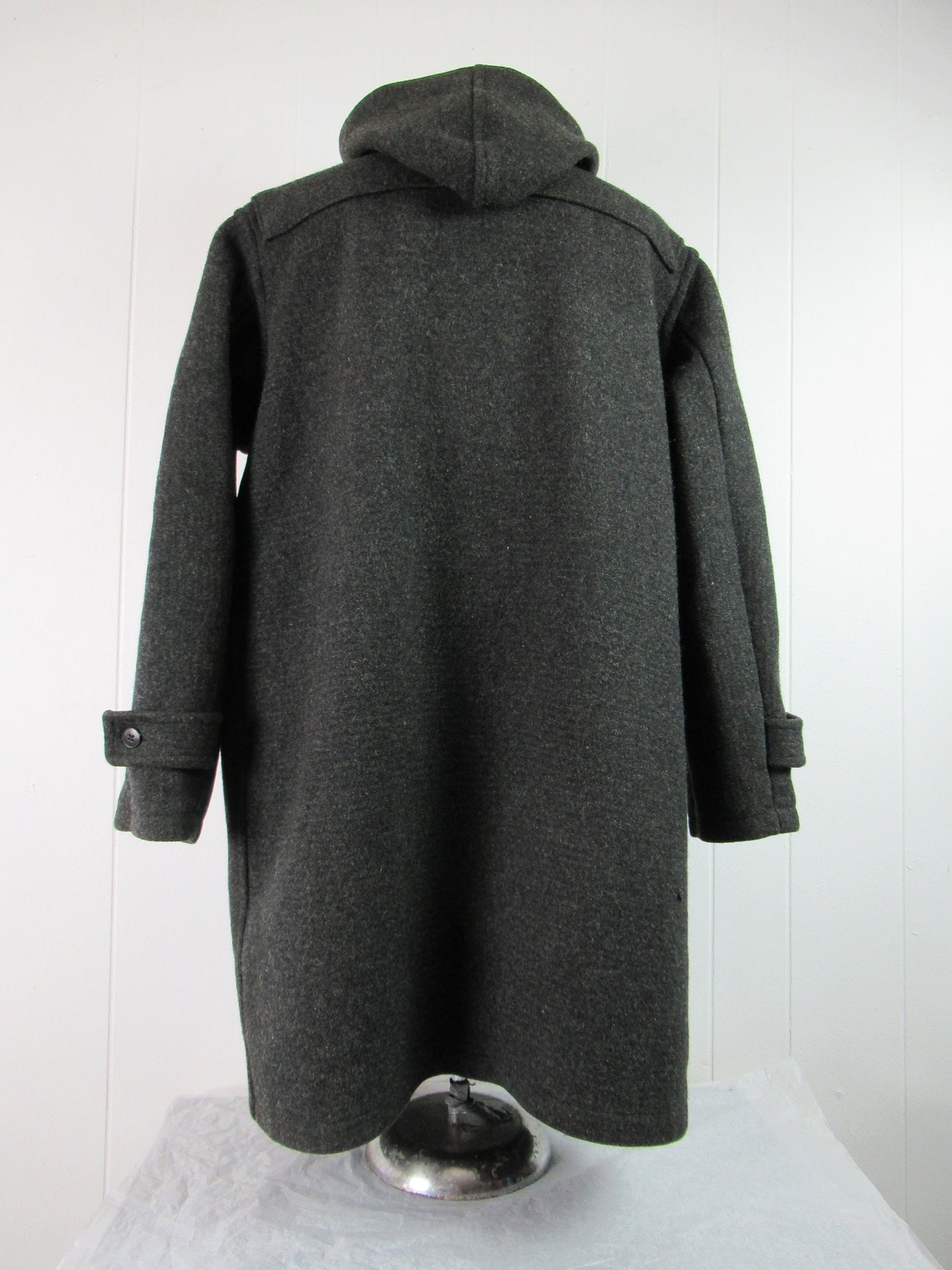 Vintage Hooded Duffle Coat - XL
