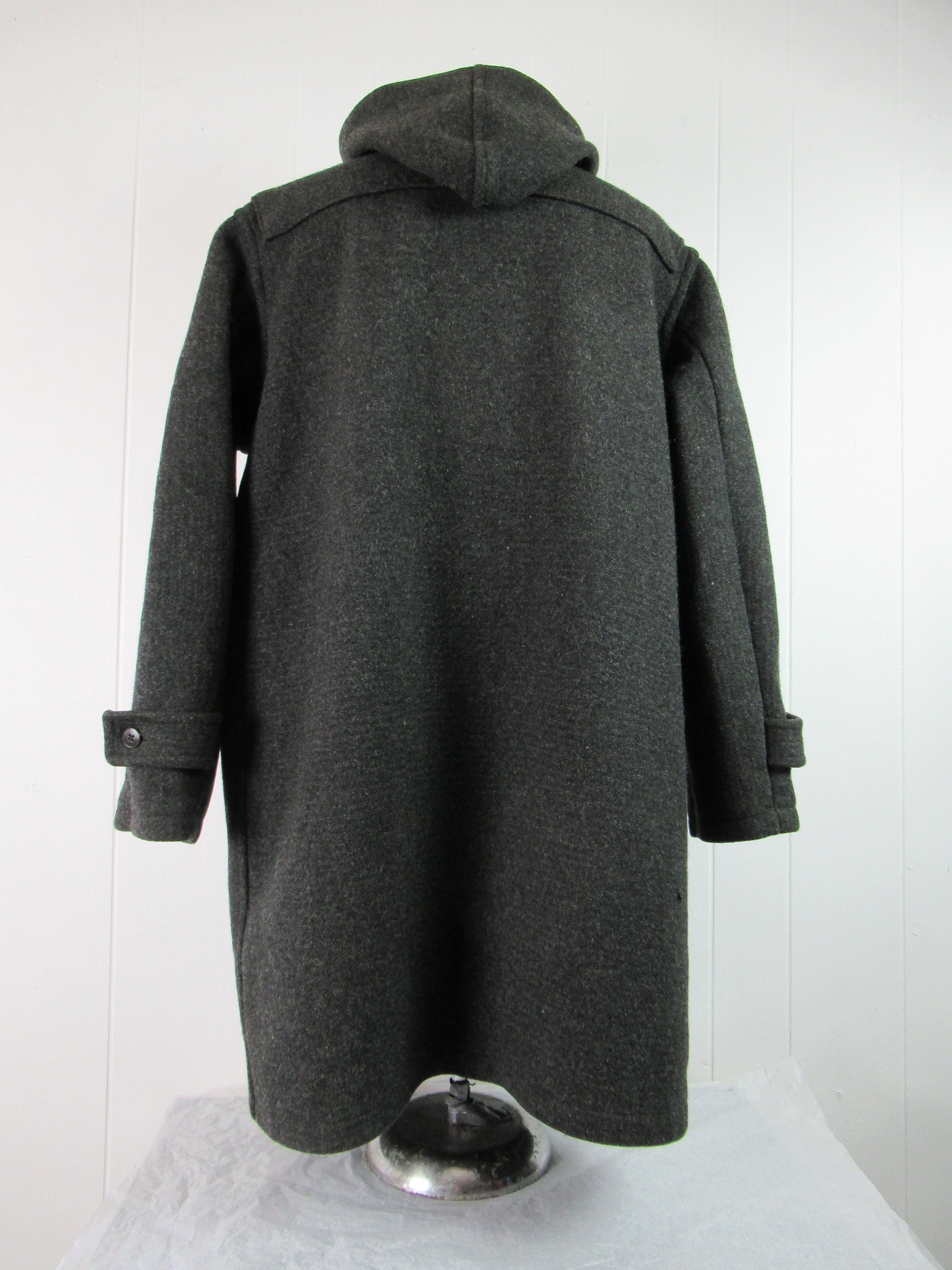ジャケット・アウター 1950's Vintage  Navy Duffle Coat Vintage Coat, Duffle Coat, 1960s Coat, Toggle Coat, Hooded