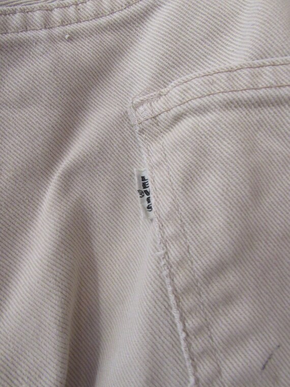 Vintage Levis pants, big E Levis pants, white den… - image 6