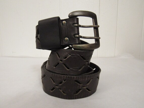 Vintage belt, leather belt, motorcycle belt, 1960s