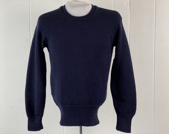 Vintage sweater, 1920s sweater, 1930s sweater, knit sweater, Dakin's Sporting Goods sweater, navy blue sweater, vintage clothing, size small