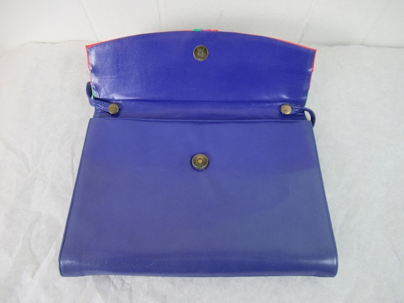 Vintage purse, 1980s purse, rainbow purse, Nina p… - image 5