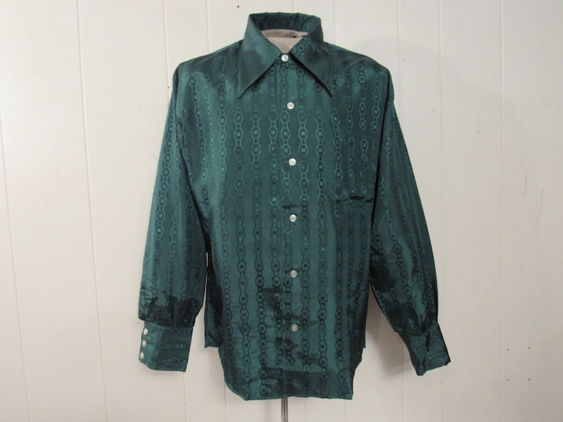 Vintage Shirt 1960s Shirt Kmart Shirt Green Shirt Disco Etsy