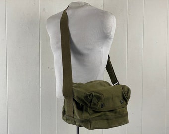 Vintage-Tasche, Umhängetasche, 1950er-Jahre-Tasche, Tasche der US-Armee, Canvas-Tasche, Messenger-Tasche, Umhängetasche, Militärtasche, Vintage-Gepäck
