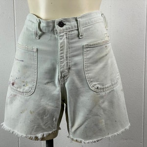 Vintage cut off shorts, 1960s cut offs, Levi&#39;s shorts, 1970s Levis, Daisey Dukes, Big E denim, schildersbroek, vintage kleding, maat 32
