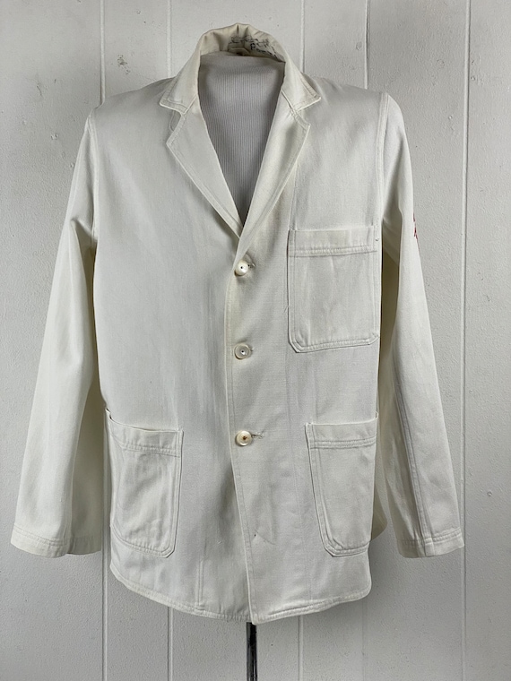 Vintage jacket, size medium, work jacket, 1940s j… - image 2