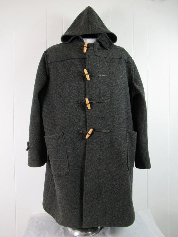 Vintage coat, duffle coat, 1960s coat, toggle coa… - image 2