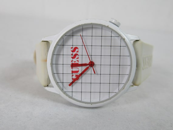 Vintage watch, Guess watch, 1990s watch, grid wat… - image 1