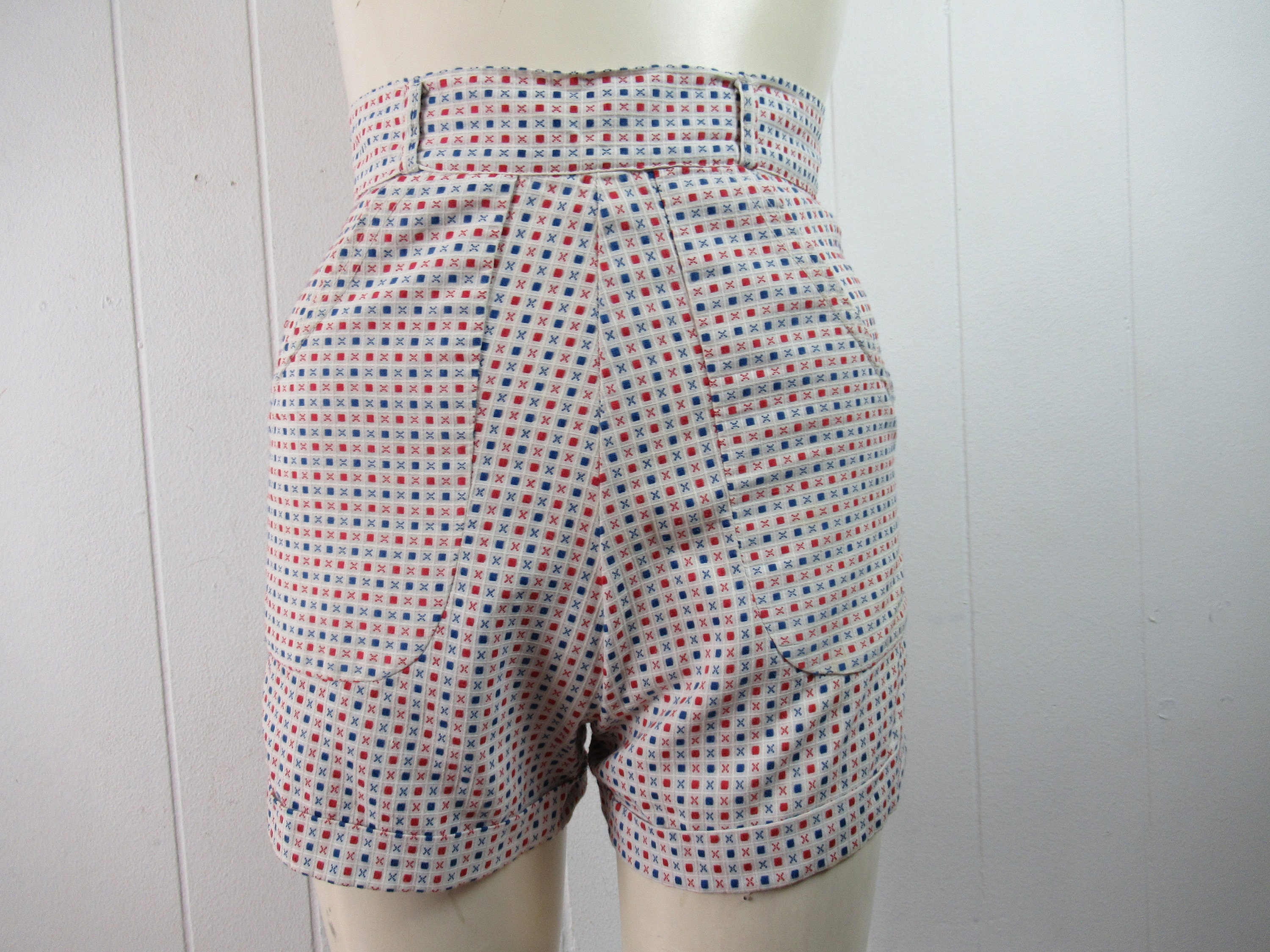 Vintage Shorts 1950s Shorts Rayon Shorts Mid Century Etsy UK