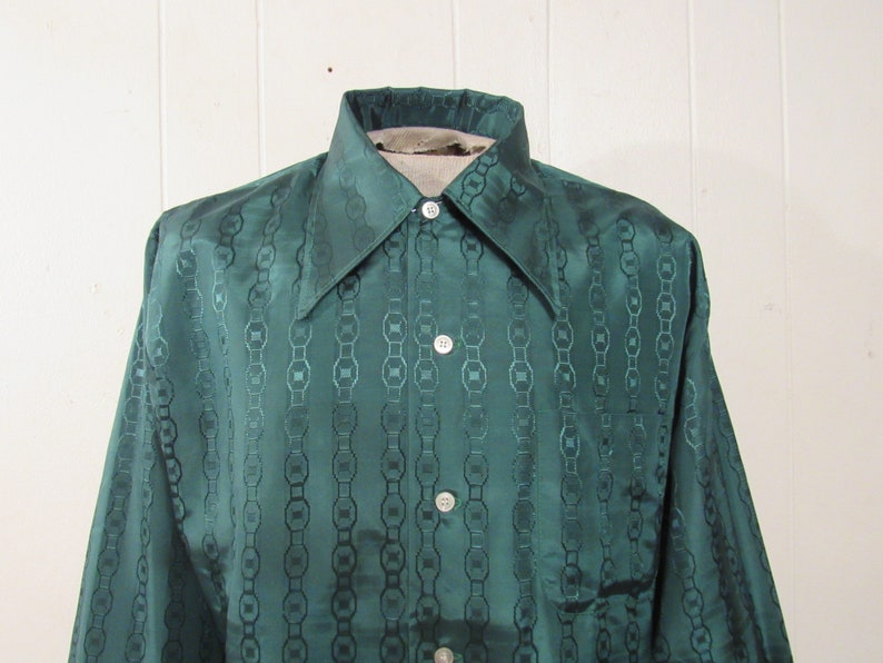 Vintage Shirt 1960s Shirt Kmart Shirt Green Shirt Disco Etsy