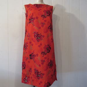 Vintage dress, 1960s Hawaiian dress, Hawaiian dress, floral dress, Hookano dress, vintage clothing, small, NOS