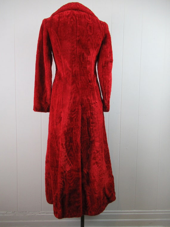 Vintage coat, red coat, women's coat, long coat, … - image 5