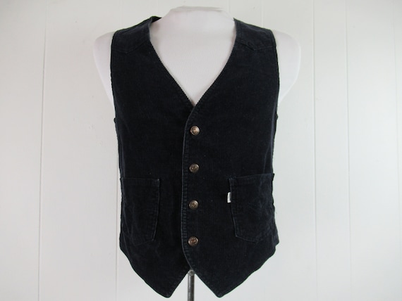 Vintage vest, Levi's vest, corduroy vest, blue ves