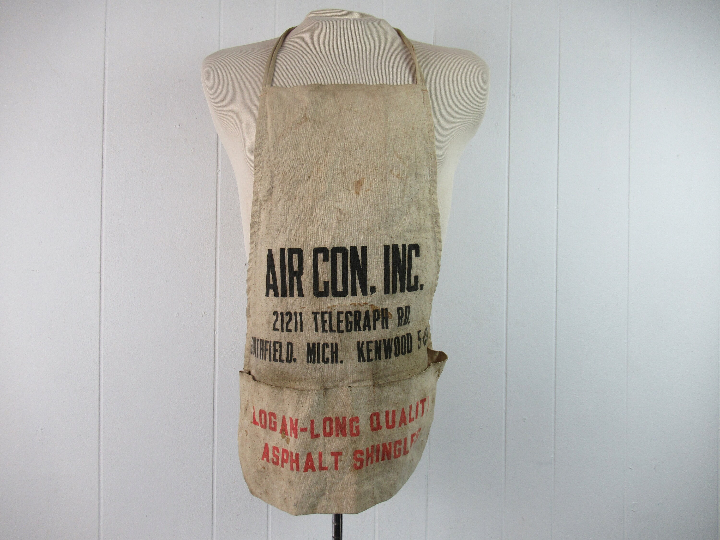 旧VAN 1976年頃、SCENEのナイロンエプロン店内ディスプレイ品 circa 1950's 『NEWSWEEK』Canvas apron. | VINTAGE AIR