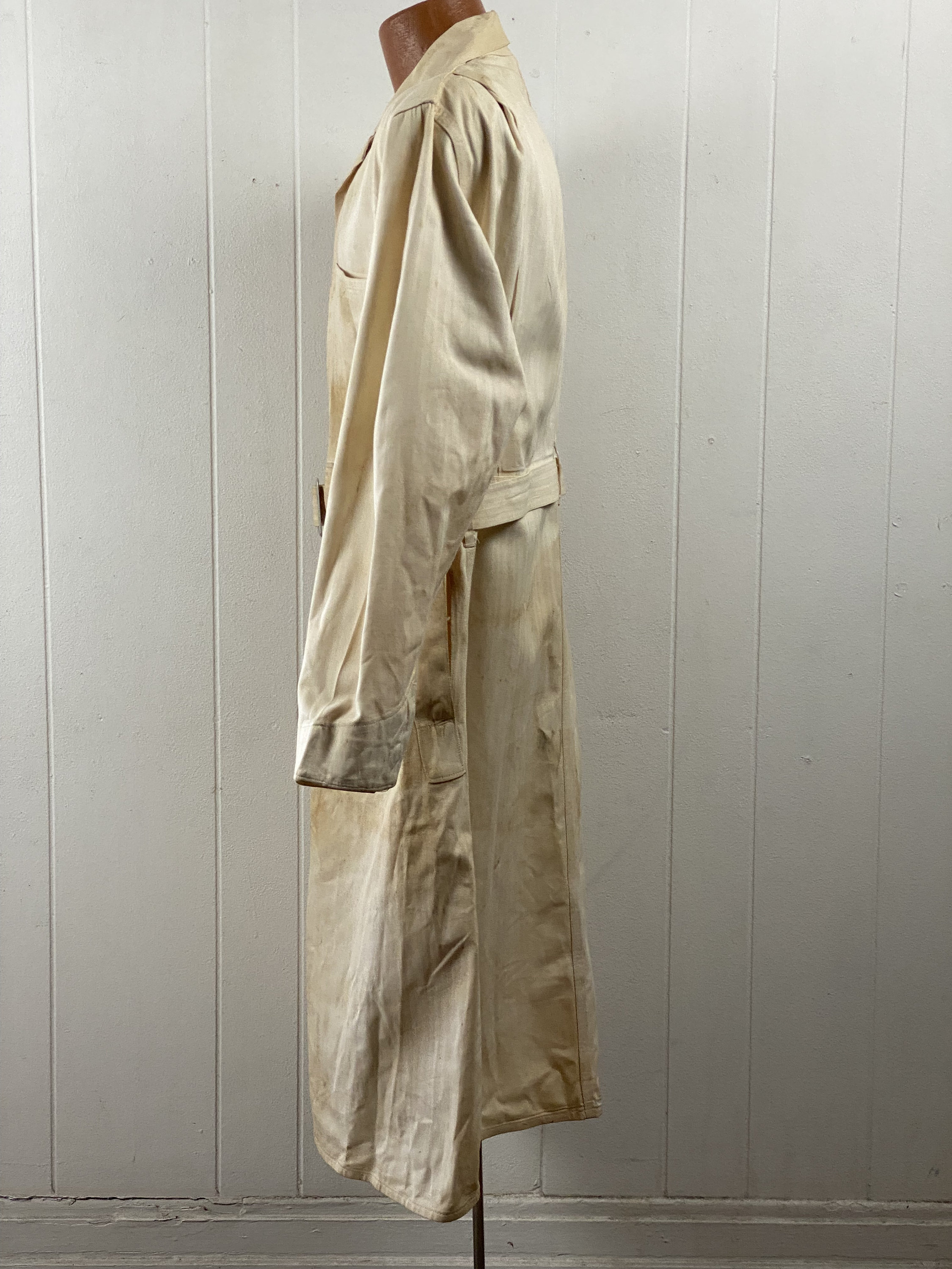 40’s USA Work Coat Vintage 1940s WWII N-1 Deck Jacket USN Stenciled SZ 40 US