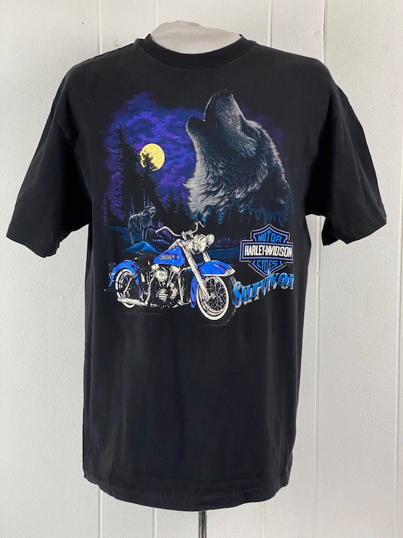 Vintage T Shirt, Size Large, Harley Davidson T Shirt, Motorcycle T