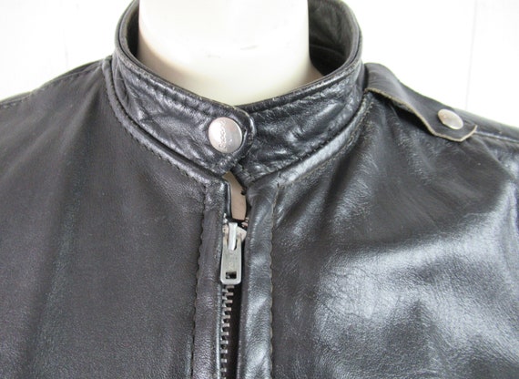 Women's leather jacket, vintage motorcycle jacket… - image 1