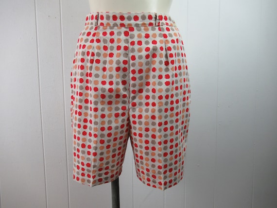 Vintage shorts, 1960s shorts, cotton shorts, polk… - image 1