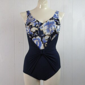 Vintage swimsuit, vintage bathing suit, Longitude bathing suit, blue swimsuit, vintage swimwear, vintage clothing, size small