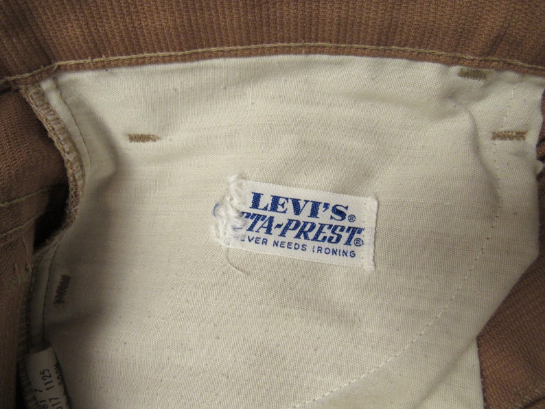 Vintage Levis pants, vintage pants, Levis big E pants, 1970s Levis, vintage Levis, Levis STA PREST, vintage clothing, size 36 x 27.5 image 7