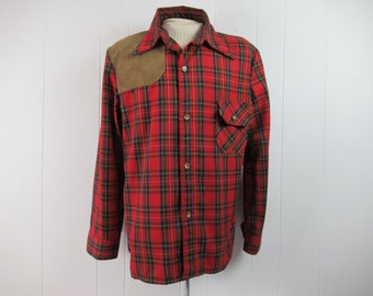 Vintage shirt, Levis shirt, 1970s shirt, plaid shirt, hunting shirt, vintage clothing, size medium