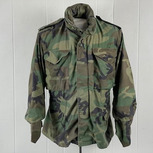 Vintage jacket, size small, camo jacket, Army jacket, camouflage jacket, military jacket, 1980s jacket, combat coat, vintage clothing