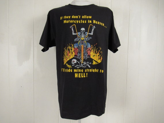 Vintage t shirt, 1980s t shirt, motorcycle t shirt