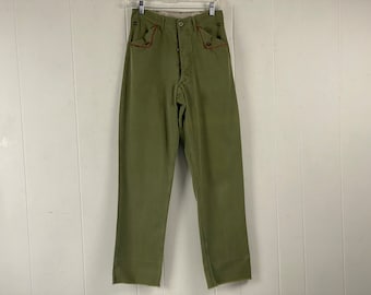 Vintage 50s 60s Boy Scouts Uniform Pants 1950 1960 BSA 27 Waist