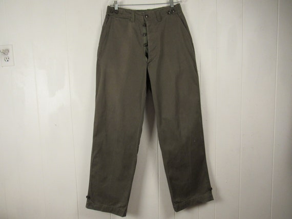 Vintage pants 1940s pants gangster pants 28 x 28 pinstripe pants vintage slacks vintage clothing