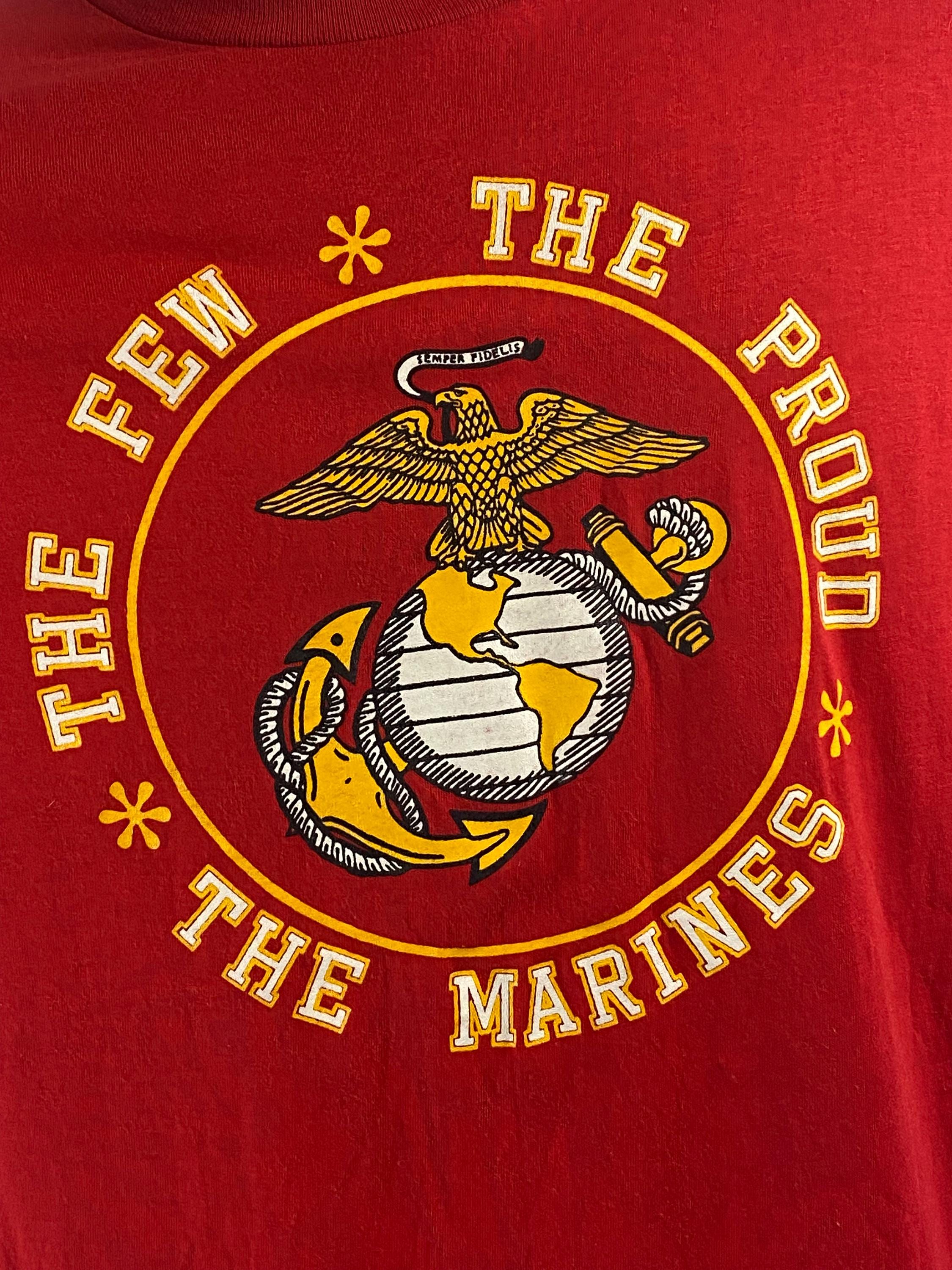 U.S.M.C. T Shirt, Size Large, Marines Shirt, 1980s T Shirt, the 