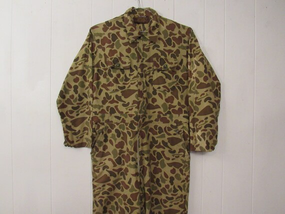 Vintage jumpsuit, vintage camouflage, vintage cove