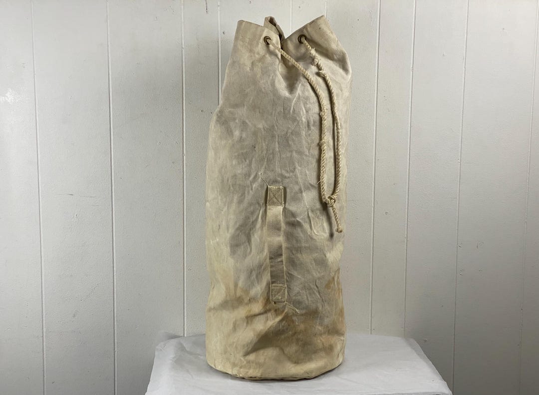 Vintage Bag, 1940s Bag, Duffel Bag, Canvas Bag, U.S. Navy Bag, Army Bag ...