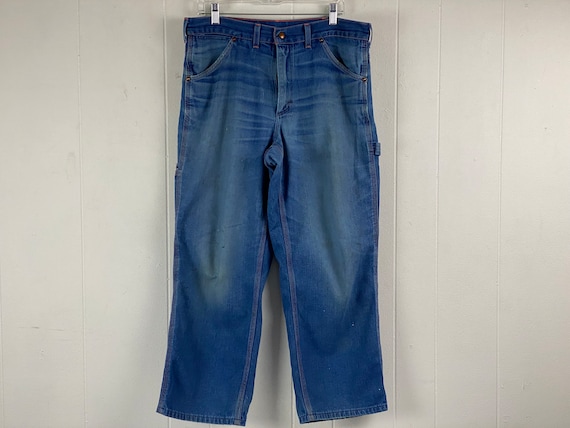 Vintage pants, 1980s denim pants, work pants, vin… - image 1