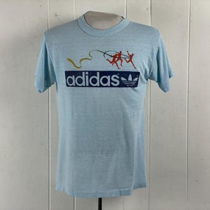 Vintage t-shirt, size large, Adidas t shirt, 1980s Adidas t shirt, Goal runners t shirt, worn soft and thin, 1980s t shirt, vintage clothing