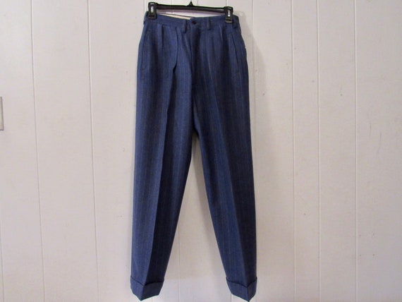 Vintage pants 1940s pants gangster pants 28 x 28 pinstripe pants vintage slacks vintage clothing
