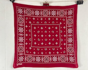 Vintage bandana, 1950s bandana, Fast Color, red bandana, Elephant bandana, 1950s western, Rockabilly, vintage workwear, vintage clothing