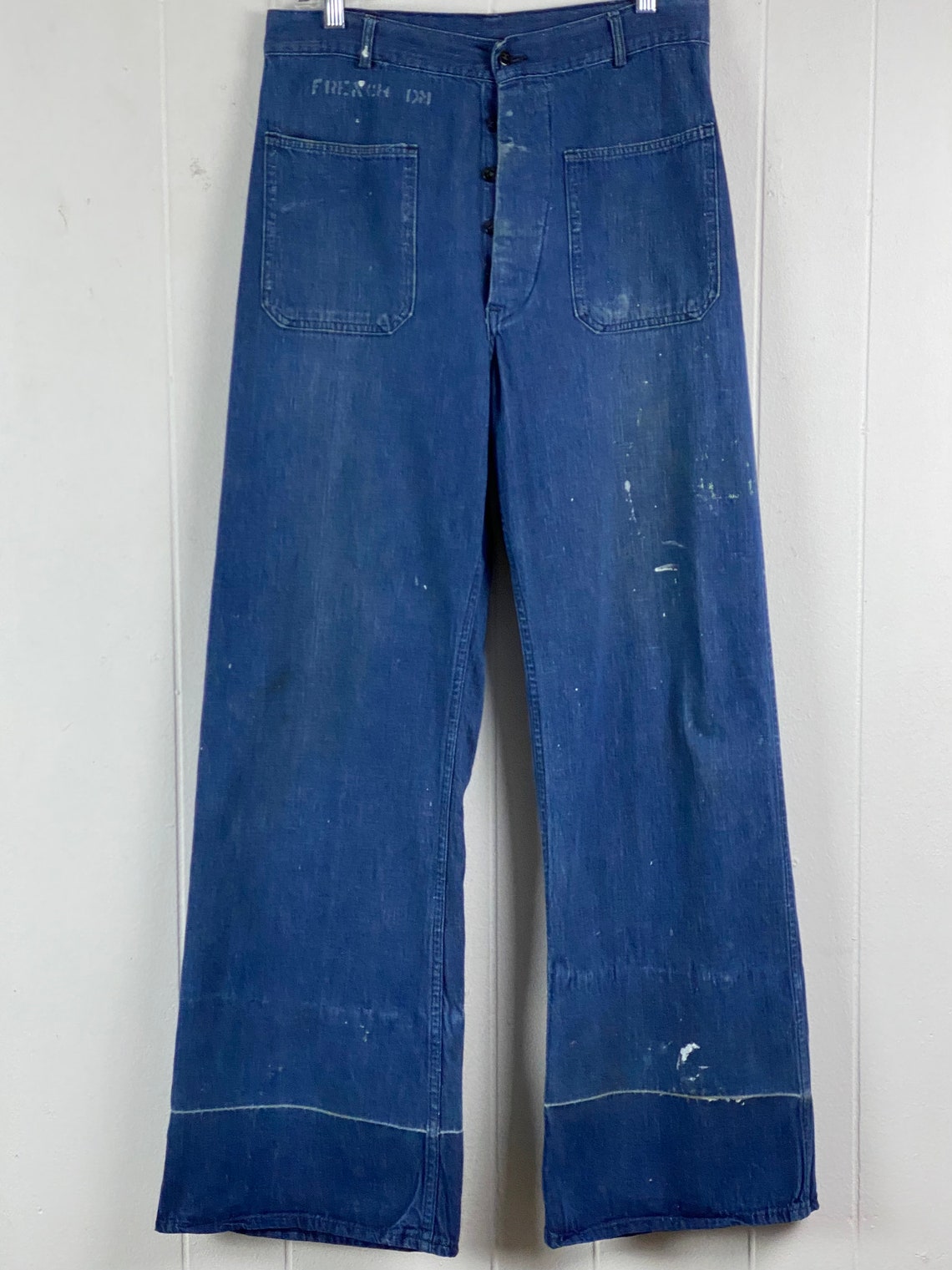 Vintage Denim Pants U.S. Navy Pants 1950s Denim Jeans Denim Etsy