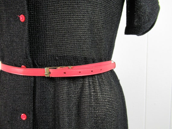 Vintage dress, 1970s dress, black and red dress, … - image 3