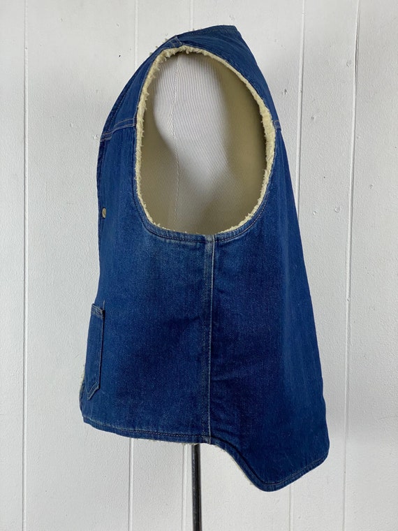 Vintage denim vest, size XXL, Carhartt vest, sher… - image 4