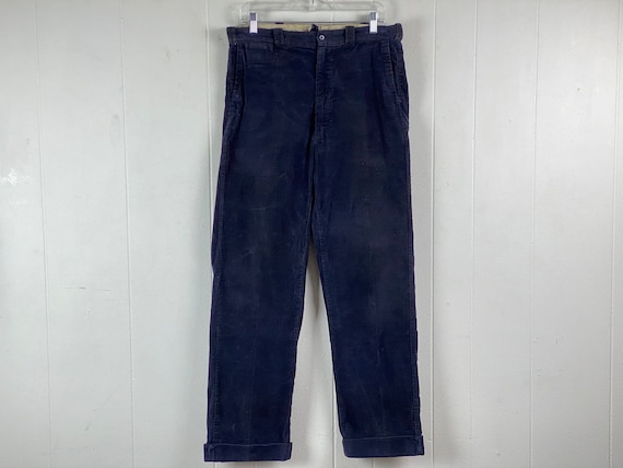 Vintage pants, 33 X 31, 1950s pants, corduroy pan… - image 1