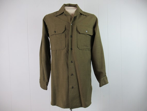 Vintage shirt, WWII shirt, WWII uniform, military… - image 1